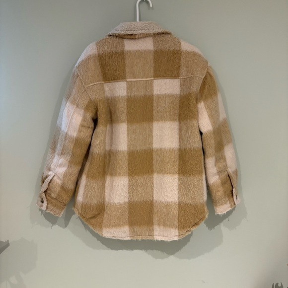 American Eagle Outfitters Cream and Tan Fleece Jacket - Picture 4 of 7